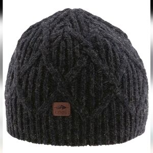 COAL 100% Wool Yukon Cable Knit Beanie Gray/black